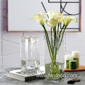 Creative geometry glass vase transparent flower arrangement